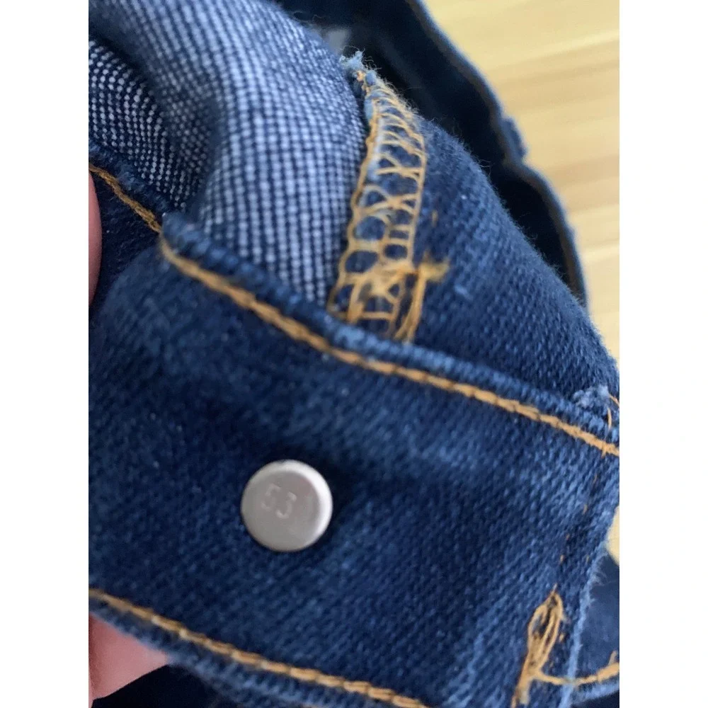 Vintage Levis Action Jeans Mens 42x30 Blue Orange Tab Made USA (Tag 46x32)